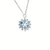 Collana Fiocco di Neve Azzurro Cielo - Ciondolo Decorativo da Donna, Raffinato Accessorio di Moda, Regalo Perfetto di Natale o Compleanno per la Fidanzata