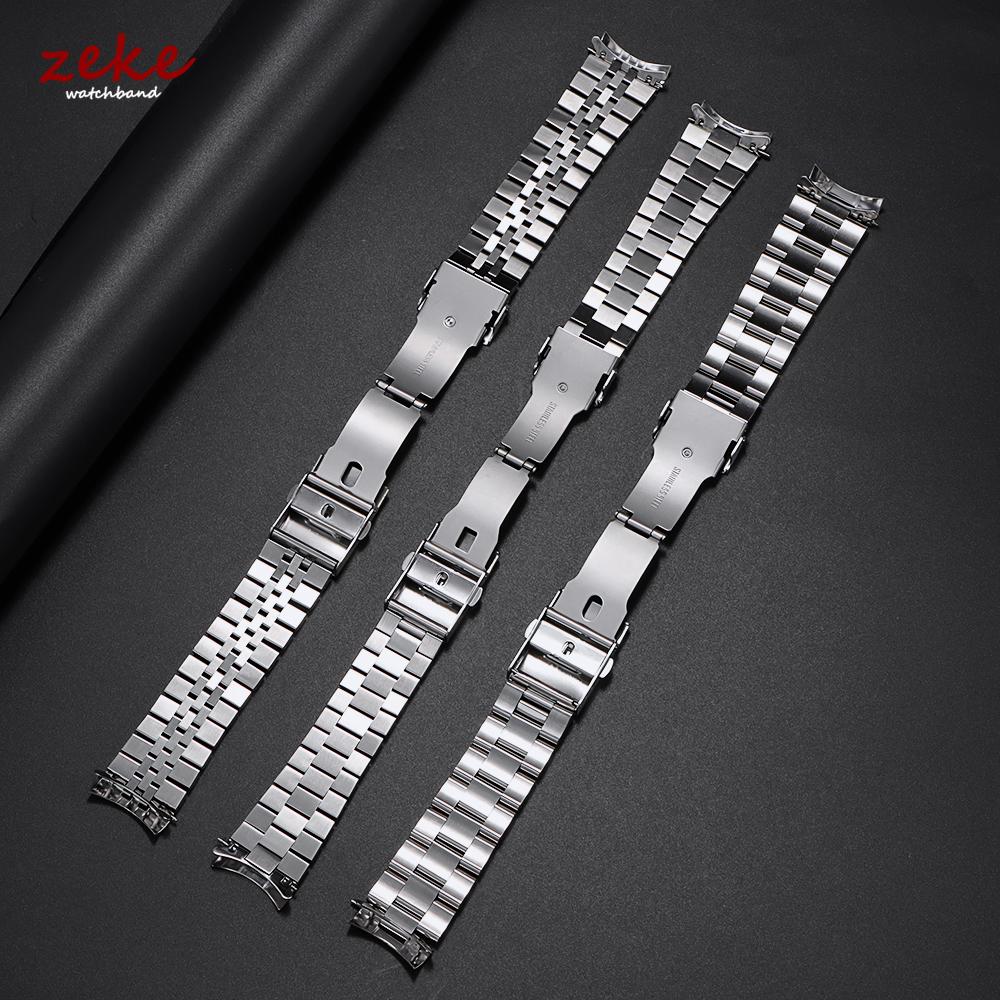 Pevný nerezový řemínek na hodinky pro Seiko 5 SKX009/007 pro Oyster pro Jubilee Zakřivený konec Hodinky 18mm 20mm 22mm Pánský sportovní pásek