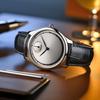 Men Business Black Leather Quartz Watch Analog Wristwatch Birthday Gift