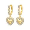 Orstarry S925 Silver Earring Exquisite Love Heart Earrings Gold-plated For Women Birthday Gift Mother's Day Gift