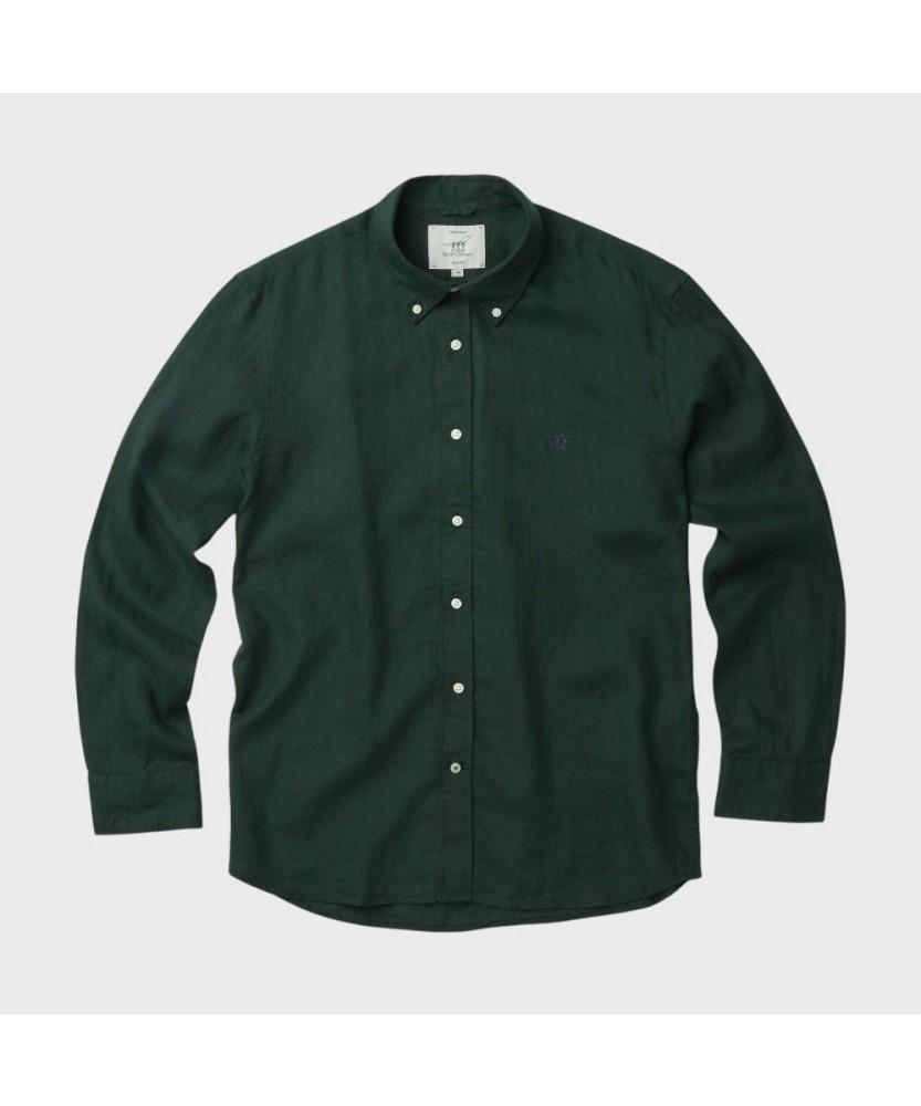 Henlikoteun Linen Solid Shirt (Regular Fit) Ahsam26211Grx