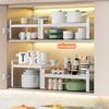 006-ZWJ-70139A-WH Cabinet Storage Shelf Household Countertop Storage Rack for Kitchen Spice Microwave