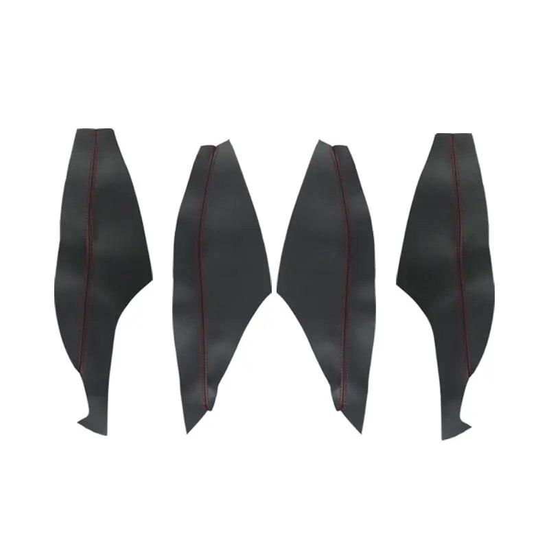 4pcs Car-styling Microfiber Leather Door Armrest Panel Cover Sticker For Toyota Corolla