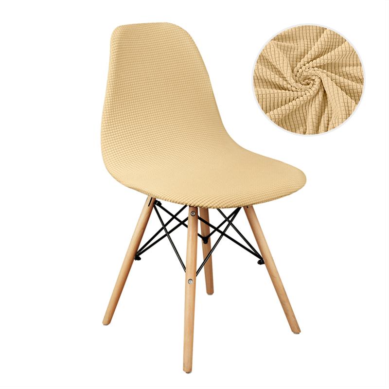 Velvet And Polar Fleece Fabric Shell Chair Cover Stretch Scandinavian Chair Covers Dining Seat Cover For Hotel Home Living Room