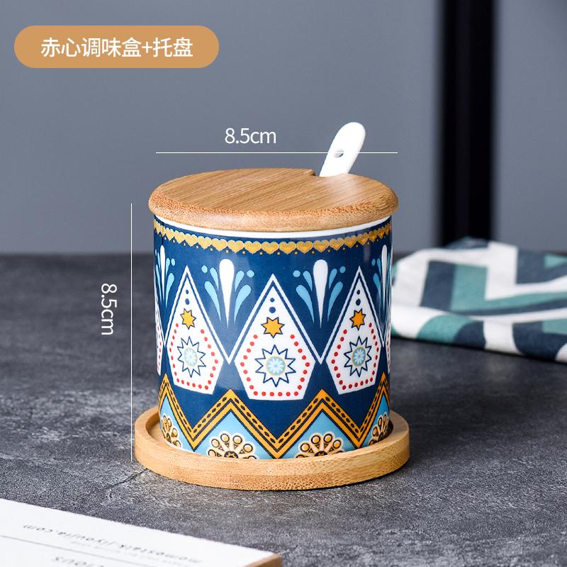 Creative Ceramic Seasoning Jar Set Kitchen Spices Seasoning Storage Jar Salt Pepper Organizer Nordic Household Seasoning Tools