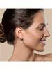 1 Pair Of Silver Versatile 3 Bead Hoop Earrings, Pendant Hoop Earrings For Women, Delicate Earrings
