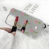 ins wind simple flower suitable for iphone17 mirror mobile phone case apple 16pro makeup mirror 12 women's 13