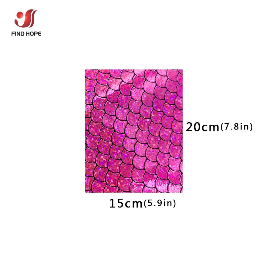 Holographic Iridescent Sparkle Mermaid Scale PU Faux Leatherette Fabric Foil DIY Bow Bags Craft Making Earring Handmade