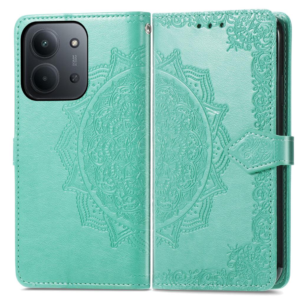 Phone Case For Xiaomi Redmi 15C 4G (EU) (173mm)/15C 5G (EU) (173mm)/Poco C85 4G (173mm) Wallet Mandala Flower Leather Cover Stand View