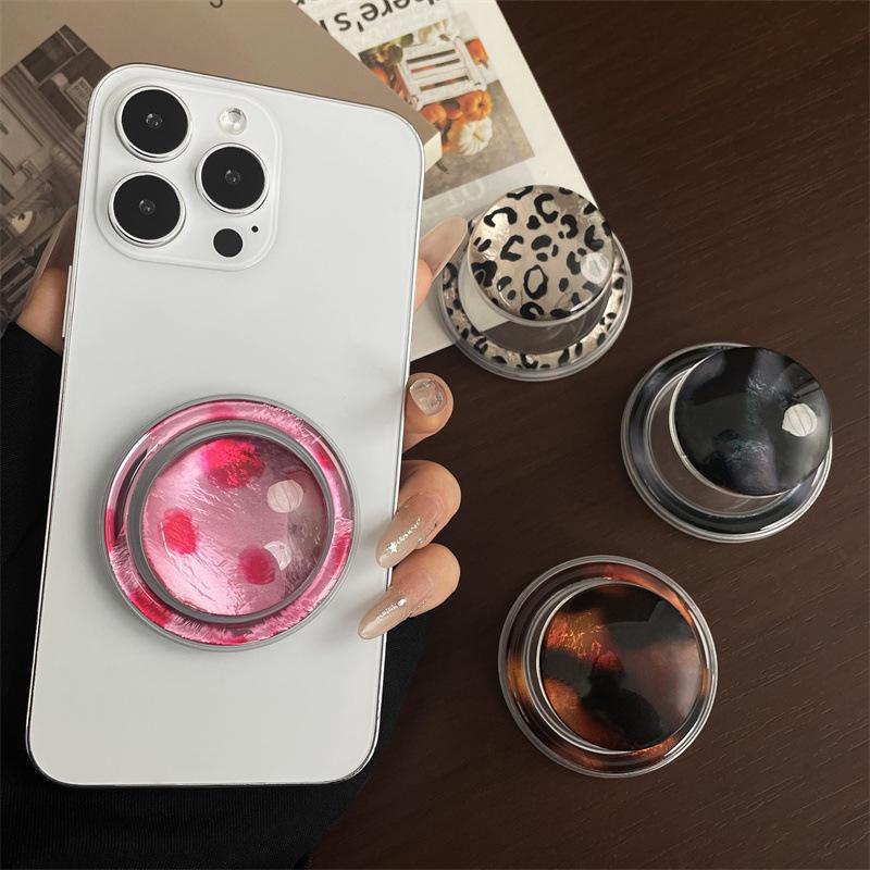 Colorful Leopard Print MagSafe Magnetic Phone Bracket with Strong Adsorption
