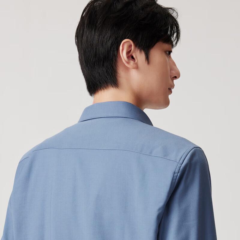 Jiumuwang Men's Wool Blend Wrinkle-Resistant Shirt