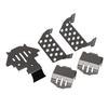 RC Chassis Armors Set Stainless Steel Chassis Protection Skid Plate for Traxxas Black