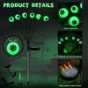 1Pack Wind-Powered Eye Bulbs with 6 Solar-Powered LED Bulbs  Halloween-Themed Outdoor Garden Decor for Yard Lawn Halloween