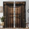 2 Pezzi Tende con Motivo Rustico per Porta - Tende da Finestra con Tasca per Asta per Arredamento Casa e Privacy in Studio, Camera da Letto, Cucina o Soggiorno