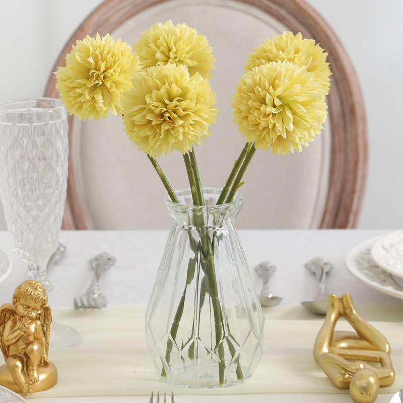 5Pcs Artificial Dandelion Flowers Fake Hydrangea Bouquet for Home Room Vase Decor Garden Party Wedding Bridal Christmas Ornament