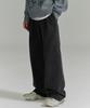 Notponerd Banding One Tuck Wide Denim Pants - Black