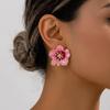 Enamel Floral Stud Earrings Colorful Drop Earrings Sweet Flower Earrings  Women
