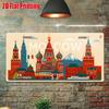 1 Piece, Retro Metal License Plate Moscow Red Square Landmark Number, Suitable for Home, Bar, Cafe, Garage Wall Art