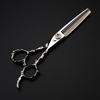 6.0 Inch 440C Silver Tail Handle With Brick Name Scissors, Hair Scissors, Hair Scissors, Flat Cut Tooth Scissors, Thin Scissors