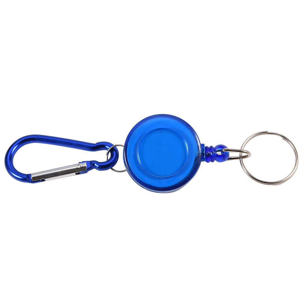 3Pcs Fly Fishing Tool Nylon Cord Stopper Retractable Ring Reel Holder Key Chain