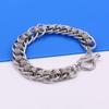 Trendy Italy Men's Bracelets 10 Mm 925 Sterling Silver Handmade Woven Loop Cuban Link Chain Necklace Jewelry