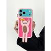Dopamine Contrast Color Double Sticker Shell for Apple 11 Creative Mobile Phone Case Silicone All-Inclusive Soft 11promax Bracket 11