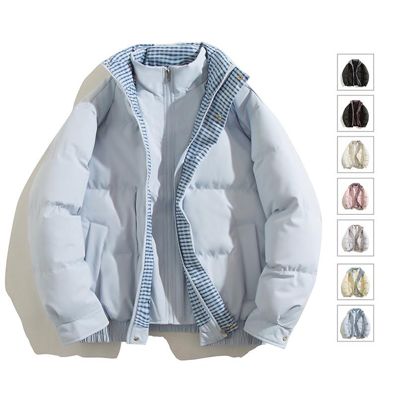 2025 Winter Double-Layer Plaid Cotton Couple Jacket: Trendy, Casual, and Fashionable XXX-Large