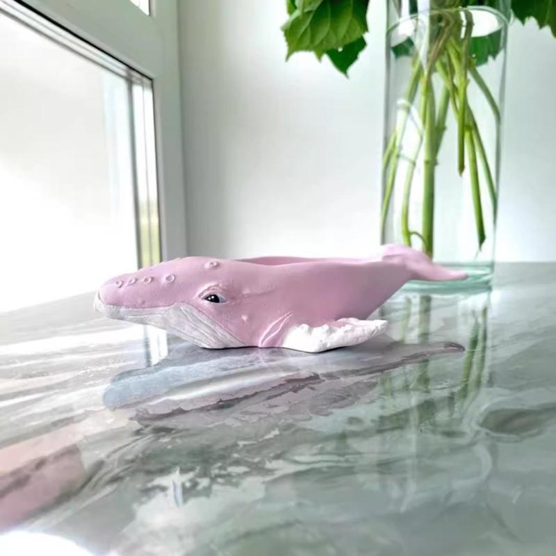 Silicone Candle Cup Molds Silicone Candle Holder Molds Whale Shape Succulent Planter Moulds Silicone Texture for Candle