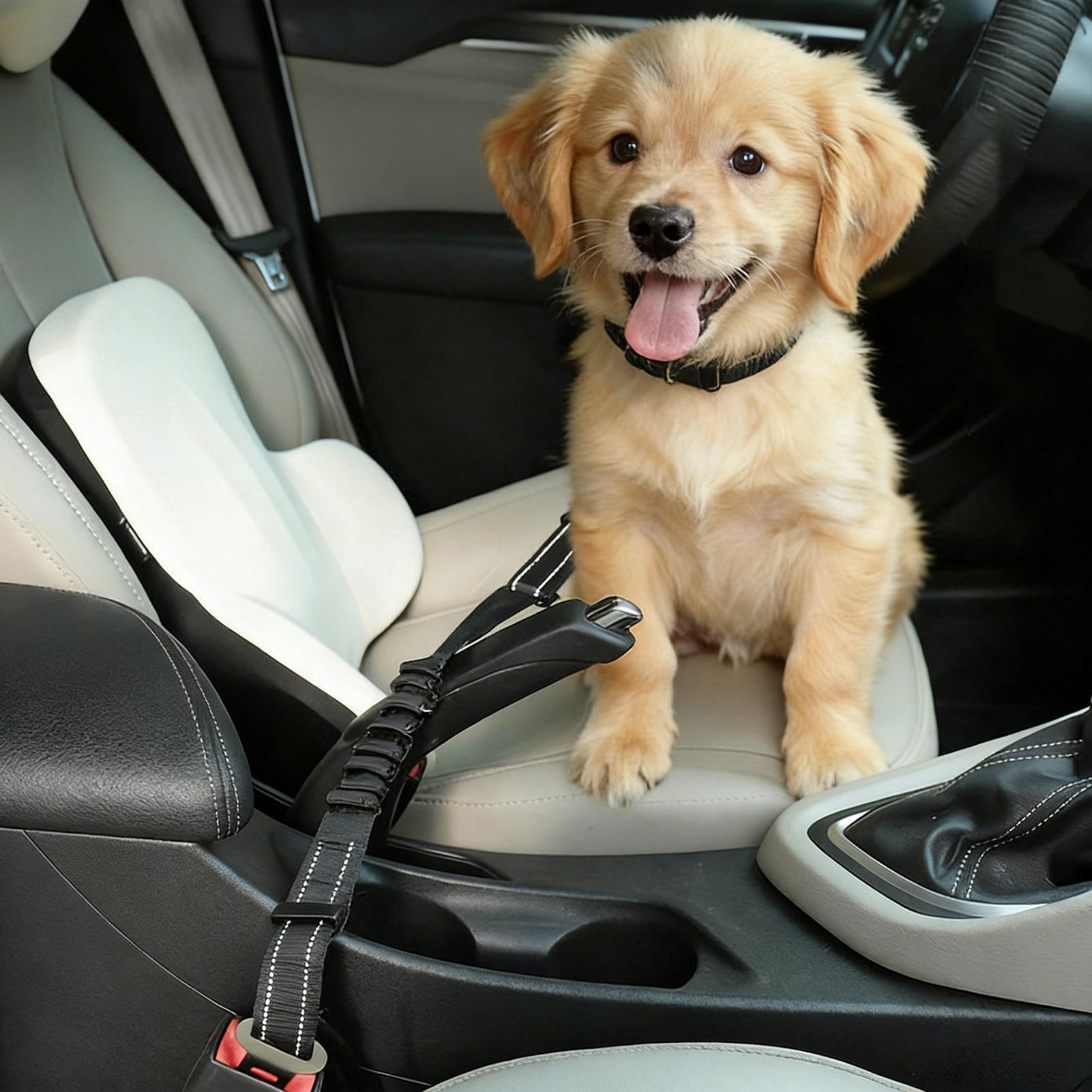 Dog Seat Belt For Car Secure Harness Anti-Escape Lead Dog Seatbelt Harness For Pet Puppy Travel Trips Daily Walks Vehicle