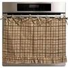 Charm Hand Stitched Oven Cover Curtain With Hide Feature For Farmhouse Kitchens