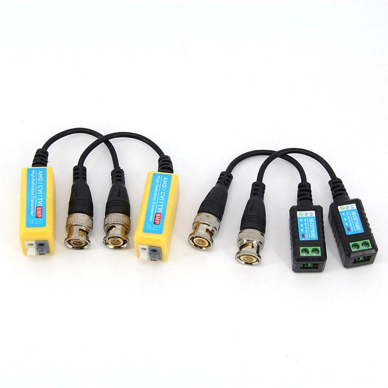 1Pair 4K 8MP CCTV Passive Balun RJ45 CCTV Video BNC Supply Power cable Connector to Twisted Support 8MP AHD/CVI/TVI Camera
