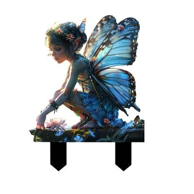 Estaca decorativa para jardín con forma de maceta, accesorios para macetas de acrílico 2D para insertar en el suelo, figuras de plantas en macetas grandes, decoración otoñal hecha a mano para el jardín del hogar