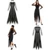 Dark Vampire Bride Halloween Costume For Women With Lace Polyester For Cosplay And Party