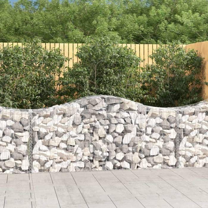 VidaXL 10x Paniers à Gabions Arqués Cages à Gabions Arquées Murs de Gabion Barrières de Jardin Terrasse Extérieur 3145627