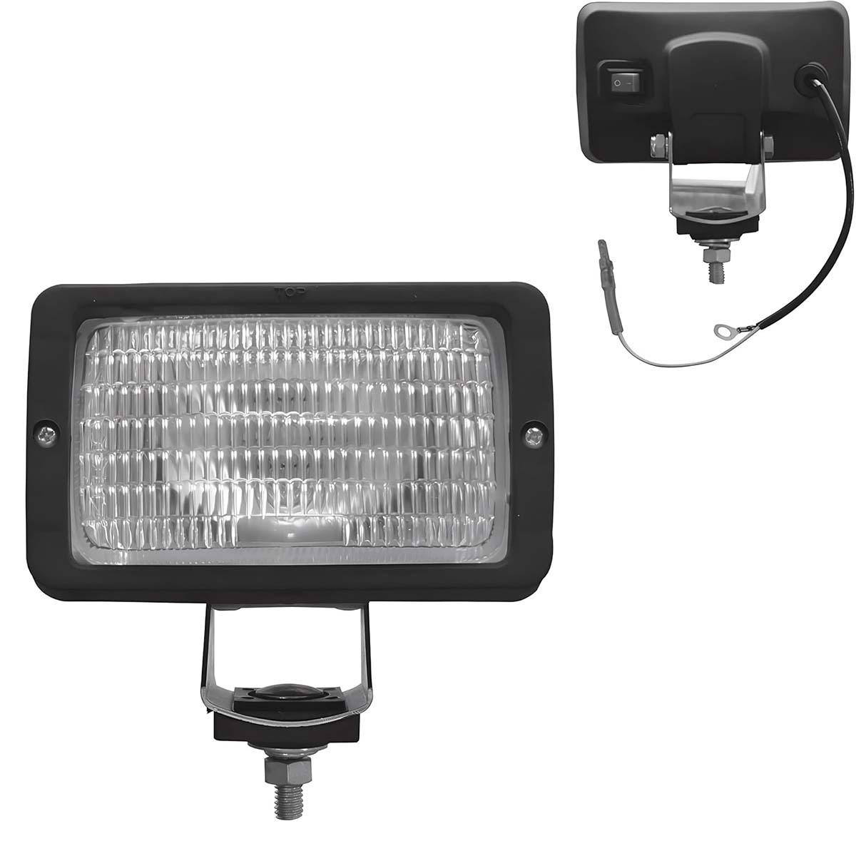 

APSMOTIV Робоча лампа в зборі з перемикачем увімкнення-вимкнення 12 В Ліхтарі для бездоріжжя Сумісні з вантажівкою Ford, трактором JCB, New Holland Універсальна аварійна лампочка чорний