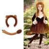 2 Stück Tier Löwen Kostümset mit Löwenohren Stirnband Löwenschwanz Zubehör für Halloween Kostümparty Requisiten