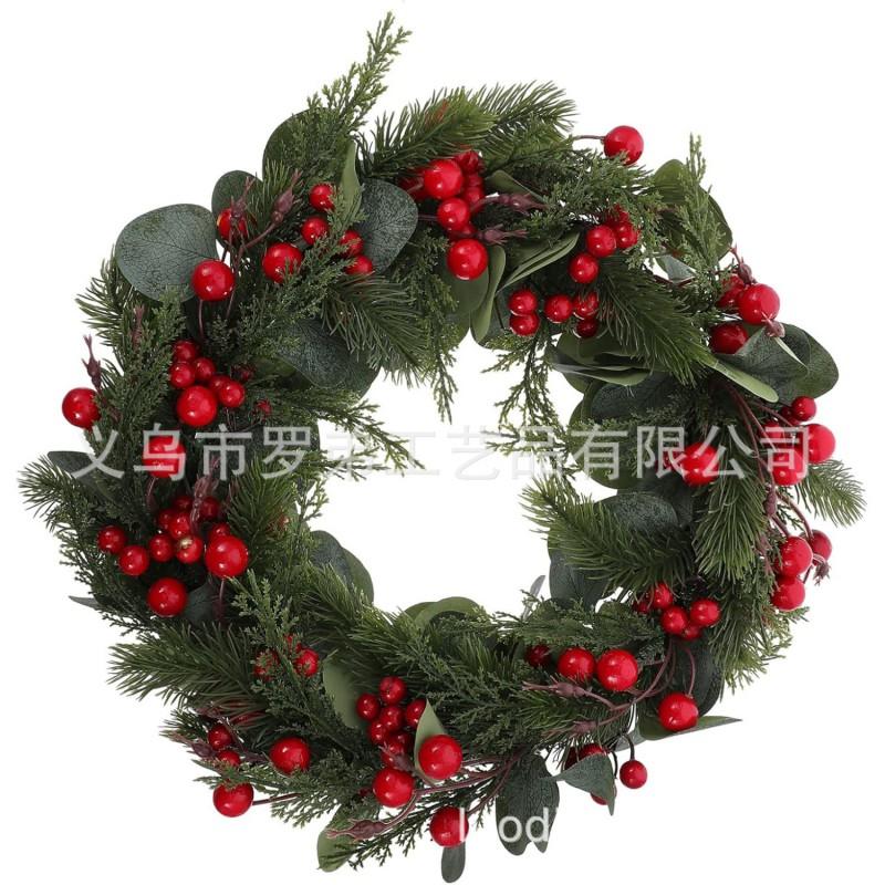 Christmas Wreath Door Hanging Decor Home Mall Window Party Festive Simulation Ornament
