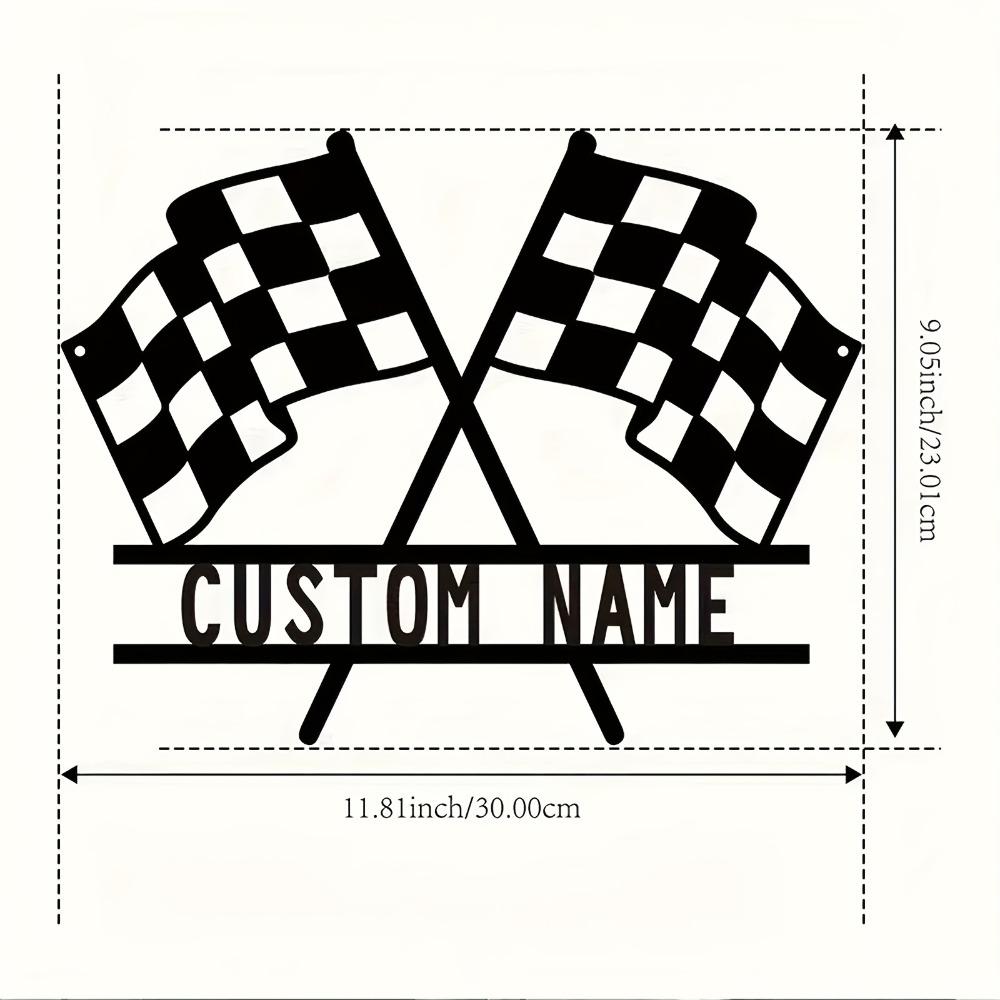 

Metal Sign Racing Car Wall Art Unique Personalized Gift for Home Garage Man Cave Decor