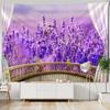 Home Decor Lavender Field Scenery Tapestry Exquisite Wall Hanging Suitable For Bedroom Living Room Yoga Mat Bed Sheet