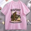 Bigfoot Grabbed My Weiner T Shirt Campfire Sasquatch Tshirt Bigfoot Camping Tshirt Breathable Casual Round Neck Male Tees