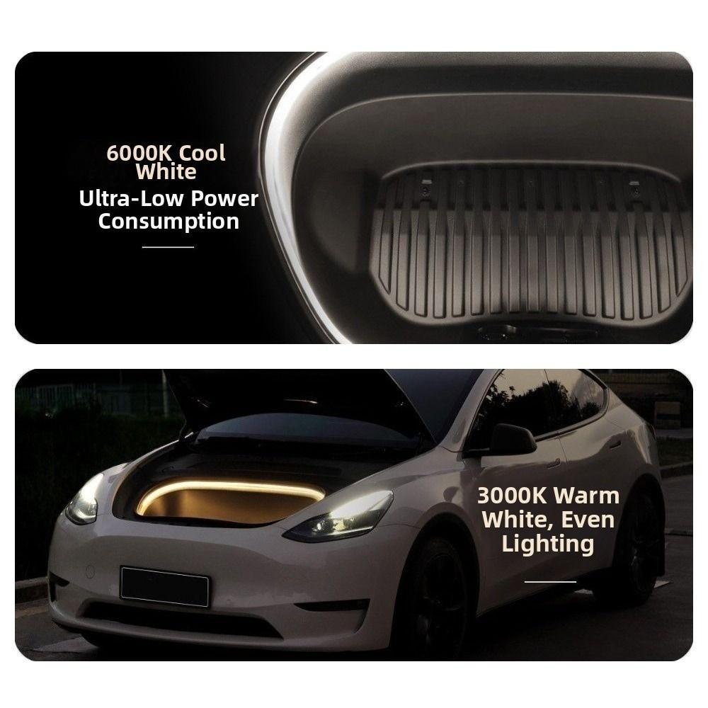 Flexible Silicone Interior Ambient Lighting Strip for Tesla Model 3 Y Juniper 21-26 Front Trunk