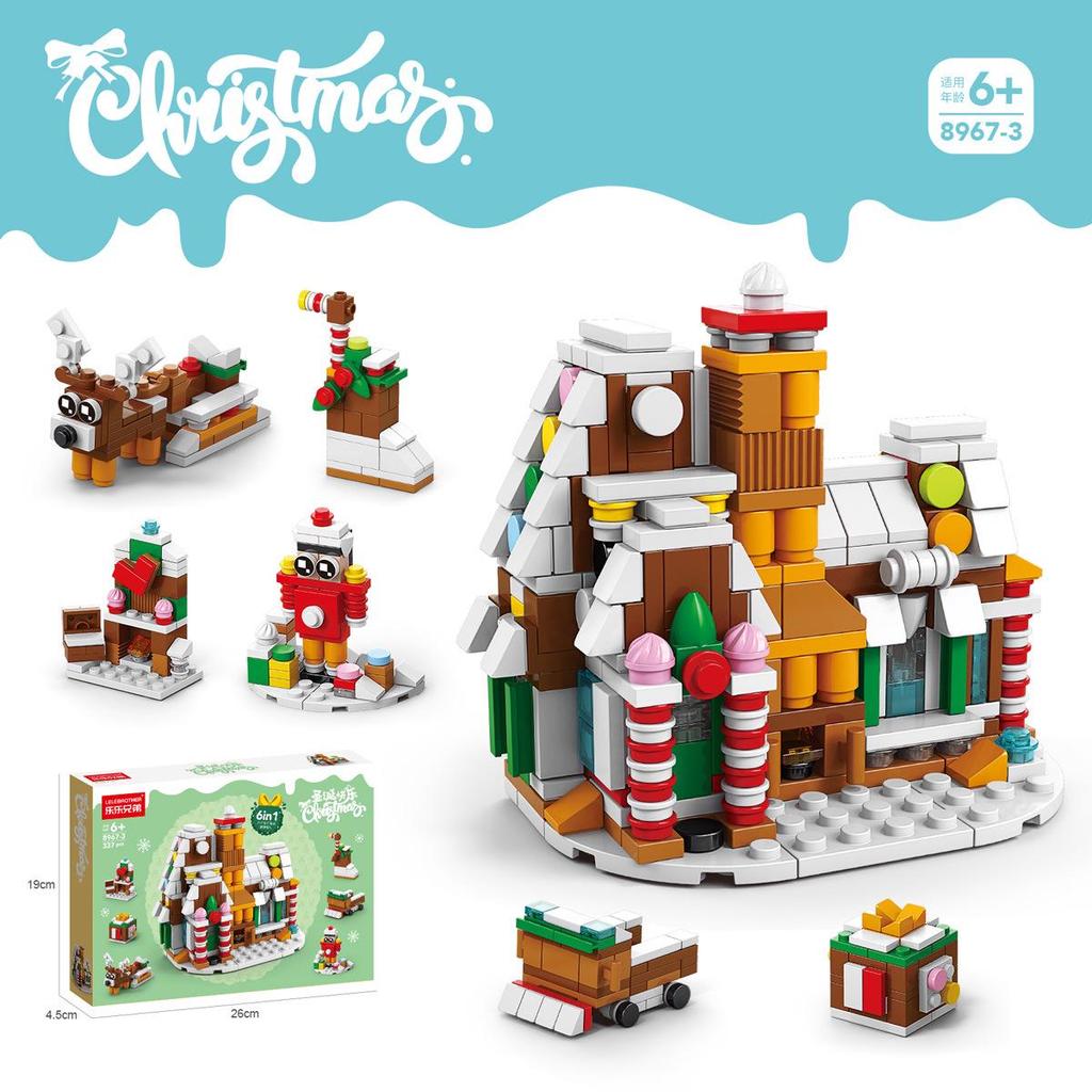 Christmas Theme Building Blocks Diy City Friends Tree House Bricks Toys For Children Xmas Gifts