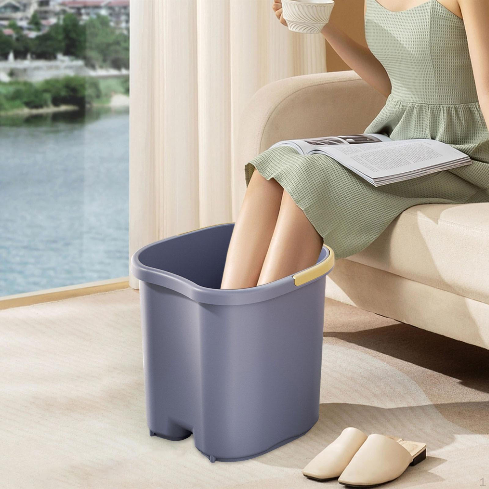 

Ванночка для ніг глибока миска для домашнього гуртожитку для замочування ніг, нігтів на пальцях ніг та щиколоток з ручкою дім синій