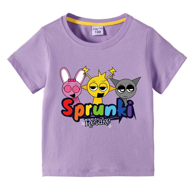 Cartoon Sprunki T-Shirt Kinder Incredibox T-Shirts Kleinkind Mädchen Kurzarm Tops Jungen Sommerkleidung Kinderbekleidung