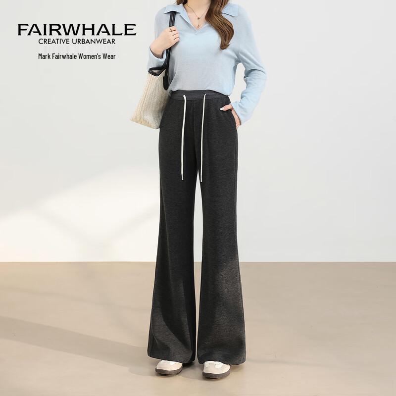 Mark Fairwhale Women s High-Waist Wool Blend Slightly Flared Pants S