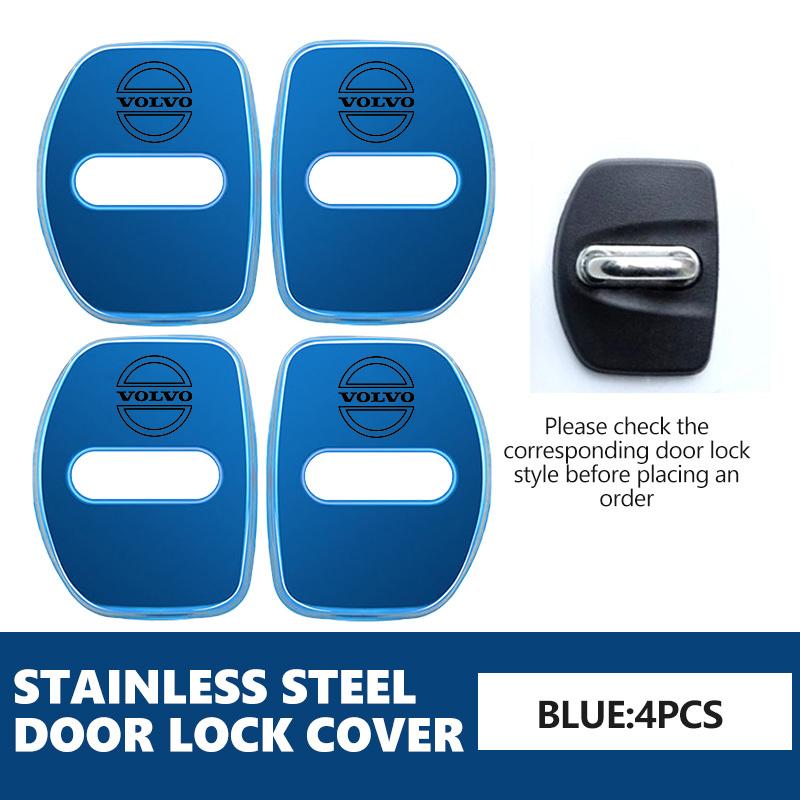 kdvns0 For Volvo Car Door Lock Cover Stainless Steel Anti Corrosion Protection V50 S60 XC60 S40 XC40 XC90 V60 S80 S90 V70 XC70