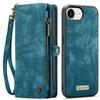 For iPhone 17e 16e Magnetic Wallet Case Compatible Magnetic RFID Blocking Zipper Card Holder Detachable Strap Shockproof Cover