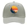 Retro Sunset Pine Forest Silhouette Sandwich Baseball Cap Sun Cap Outdoor Workouts Hat
