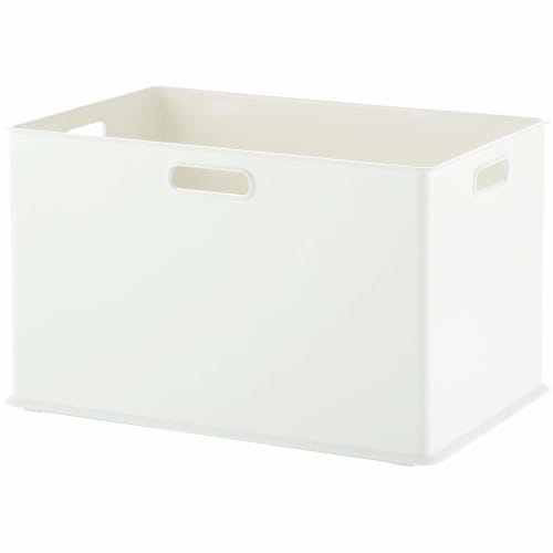Sanka Inbox Storage Box, Large, White (38.9cm W X 26.6cm D X 23.6cm H), Fits Color Boxes Perfectly, Features 3-Way Handles, Stackable, Stylish, Drawer