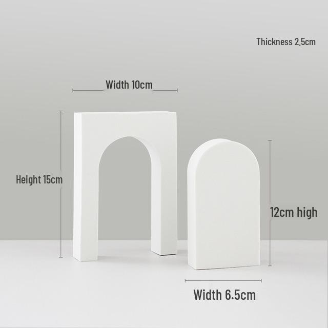 White Foam Geometric Cube Photo Props with Background Board and Small Ornaments